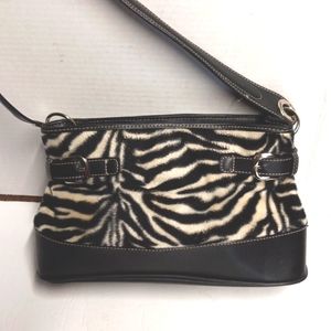 Tommy Hilfiger Zebra Print Shoulder Bag Purse